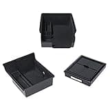 Carwiner 3PC Center Console Organizer Tray for 2021-2022 2023 Tesla Model 3 and 2021-2024 Model Y Flocked Armrest Drawer Storage Box Interior Accessories