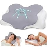 CosBed Cervical Neck Pillow,Memory Foam Pillow with Dual Height, Grey