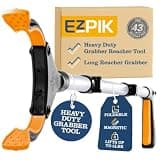 EZPIK Pro 43" Foldable Grabber Reacher Tool for Seniors - Grabbers for Elderly Reaching Tool Heavy Duty Pickup Trash Picker Upper Equipment - Claw Grabber Stick for Reaching Aids, Weed Gripper