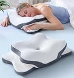 5X Pain Relief Cervical Neck Pillow for Neck Support, Ergonomic Cooling Side Sleeper Pillow for Sleeping, Odorless Contour Memory Foam Pillows, Orthopedic Bed Pillow for Side Back Stomach Sleeper