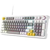 Meidosa AK96 Mechanical Keyboard Smart Display & Knob, Top Mount 96% Wired Mechanical Keyboard USB-C, Hot Swappable, Software Support, Creamy Sounding, 96 Keys(Grey)