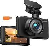 iZEEKER 2.5K Dash Cam Front, 1440P QHD Car Camera with 3" IPS Display