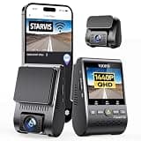 VIOFO Dual Dash Cam, 2K 1440P 60fps+1080P 30fps Front and Rear Dash Camera with Wi-Fi GPS, Parking Mode, Emergency Recording, Super Capacitor, Motion Detection (A129 Plus Duo)