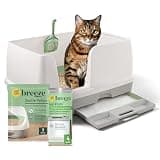 Purina Tidy Cats Breeze Litter Box System Kit with Pellet Cat Litter, XL Litter Box and Litter Box Pads