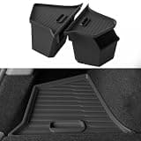 Froved Rear Trunk Storage Bins with Lids for 2025–2026 Tesla Model Y Juniper [Not for Model YL 6 Seater], 2-Pack TPE Waterproof Rear Trunk Organizer, Cargo Storage Boxes Accessories