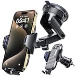 [True Military-Grade] Car Phone Holder VANMASS [Upgraded Strongest Suction&Clip] Cell Phone Mount for Dashboard Windshield Vent Kit, Truck Cradle Stand for iPhone 18 Pro Max 17 16 15 Android,Ink Black