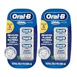 Oral-B Glide Pro-Health Dental Floss, Cool Mint, 40 M, 3 Count | Deep Clean | Pack of 2