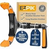 EZPIK Classic 40” Folding Grabber Reacher Tool with Dual Magnets, Heavy Duty Trash Picker Upper Grabber for Seniors & Disabled Users, Aluminum Pickup Tool for Everyday Reaching Aids (Black)