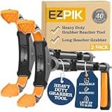 EZPIK Classic 40” Folding Grabber Reacher Tool with Dual Magnets, Heavy Duty Trash Picker Upper Grabber for Seniors & Disabled Users, Aluminum Pickup Tool for Everyday Reaching Aids (Black, 2 Pack)