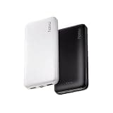 Miady 2-Pack Portable Charger, Slim 10000mAh Power Bank Travel Battery Pack | Dual USB丨3 Outputs 2 Inputs丨for Backpack Travel Camping丨Slim丨Compatible with iPhone Android etc丨Flight-Safe丨37Wh丨Black+White