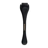 Koi Beauty Derma Roller Titanium Microneedle Roller, 540 Microneedling Roller for Men Women Face Scalp, Beard Roller for Men, Premium Micro Needling Roller Matte Black