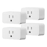 Amazon Basics Smart Plug, Works with Alexa Only, Voice Control, Remote APP Control, Schedule, Compact Design, Versatile, 2.4 GHz Wi-Fi, No Hub Required, 4-Pack, White