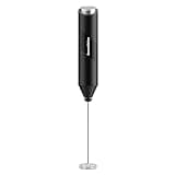 Bonsenkitchen Milk Frother for Coffee, Battery Operated, Black
