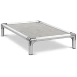 Kuranda Chewproof Elevated Pet Bed - Silver Aluminum - 44" x 27" - Sunsure Textilene - Birch