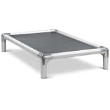 Kuranda Chewproof Elevated Dog Bed - Silver Aluminum - 44" x 27" - Cordura Nylon - Smoke