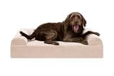 Barker Beds Large Orthopedic Dog Sofa Bed - 7" Foam, 3-Sided Bolster - 50-70 lbs - Joint Pain & Arthritis Relief - Washable - 48"x30"x7" - Driftwood Linen