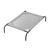 Coolaroo Original Elevated Dog Bed - Breathable Off-The-Ground Pet Bed with Cooling Fabric, Joint Relief & Moisture-Resistant Fabric, 100% Recyclable, Easy Clean, Grey, Medium