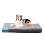 GOHOO PET Orthopedic Memory Foam Dog Bed, Cooling Dog Beds Waterproof Pet Bed for Crate with Removable Washable Cover, L(35inch,65Lbs)
