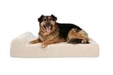Barker Beds Large Orthopedic Dog Bed - 7" Pillow Top with Headrest - 50-70 lbs - Memory Foam for Joint Pain & Arthritis - Washable - 48"x30"x7" - Driftwood Linen
