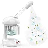 Facial Steamer - TASALON Ozone Face Steamer for Facial, Portable Facial Steamer with Removable Water Tank, Nano Ionic Facial Steamer for Home Salon Spa or Personal Care, White