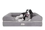 Friends Forever Large Dog Bed Couch, Orthopedic Pet Sofa Memory Foam