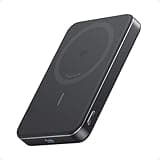 Anker MagGo Power Bank, Slim 10,000mAh Magnetic Battery Pack, Qi2 Certified 15W Ultra-Fast MagSafe Compatible Portable Charger, Ergonomic Design, for iPhone 12/13/14/15/16 Series, and More