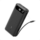Anker Power Bank, 20,000mAh Travel Essential Portable Charger with Built-in USB-C Cable, 3-Port 87W Max Fast Charging Battery Pack, for MacBook, iPhone 16/15 Series, Samsung, Switch, and More