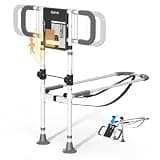 Bed Rails for Elderly Adults Safety - ASTM Compliant, 350 lb Heavy Duty Foldable Bed Assist Rail for Seniors, Adjustable Bed Cane with Non Slip Handle, Light & Pouch, Fits Twin Full Queen King Grey