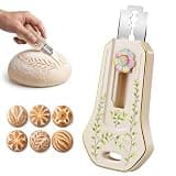Bread Lame, Magnetic & Extractable Sourdough Scorering Tool for Baking | Upgraded Bread Scoring Knife, Includes 5 Stainless Steel Replace Razor Blades & Patern Booklet, Essential for Home Bakers