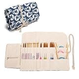 Teamoy Knitting Needles Holder Case(up to 11 Inches), Rolling Organizer for Straight and Circular Knitting Needles, Crochet Hooks and Accessories, Sheep - NO Accessories Included