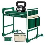 Garden Kneeler and Seat Foldable w/ Extendable Legs/Thicken Pad for Seniors