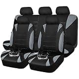 CAR PASS Waterproof Car Seat Covers Full Sets, Universal Fit Seat Covers for Cars, EVA Neoprene Seat Cover Set Full Sets, Interior Covers for Auto SUV,Vans,sedans, Trucks,(Black and Gray)