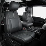 Super Cover® for Ford F150 Seat Covers 2015-2024 2025 2026 Full Set, for F-150 XL/XLT Leather Truck Seat Cover, for F150 Accessories 2016 2017 2018 2019 2020 2021 2022 2023, Only for Bucket Seat