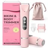 CoolHair Bikini Trimmer for Women,Smooth Electric Razor for Sensitive Skin, IPX7 Waterproof Wet & Dry Cordless Body Shaver Replacement Heads for Bikini Area, Pubic Hair, Face, Underarms & Legs (Pink)