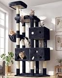 Globlazer Extra Large Cat Tower for Big Cats 20 lbs, 81in, F81, Dark Grey