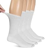 Dr. Scholl's Men's Diabetes & Circulator Socks, White, 13-15