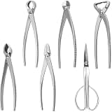 6 PCS Bonsai Pruning Tool Set, 6 Different Roles of Scissors to Meet All the Needs of the Usage Process, for Plant Pruning and Shaping, Free Your Hands and Easy to Finish the Work