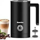 Kourice Milk Frother Electric, 4-in-1 Automatic Milk Frother and Steamer | Barista-Style Hot & Cold Foam for Lattes, Cappuccinos, Iced Coffee, Quiet, One-Touch, Easy to Clean