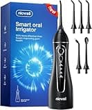 Nicwell Water Dental Flosser for Teeth - 4 Modes & 11 Pressure Settings Cordless Portable Oral Irrigator, IPX7 Waterproof Rechargeable with 5 Tips for Braces Cleaning, Travel, Deep Teeth Cleaning