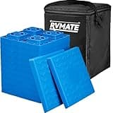 RVMATE 12 Pack RV Leveling Blocks, Heavy Duty Camper Leveling Blocks, Levelers for RVs, Reduce Trailer Movement, Trailer Leveling Blocks,RV Leveling System Great for Single and Dual Wheels