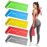 Renoj Pilates Flexbands, 5-Pack Latex-Free Resistance Bands Set – Exercise Bands for Pilates, Yoga, Stretching & Physical Therapy | Home Gym Equipment for Women & Men