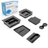 SUMK Center Console Organizer Tray for Tesla Model 3 Highland 2024-2026 & Model Y Juniper (Premium & Performance), 8PCS - PC Material & Silent Silicone Sunglasses Holder Armrest Hidden Storage Box