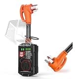 Vehiker 18000 Joules-RV Surge Protector 50 Amp, RV Power Surge Voltage Protection, RV Adapter Plug for Camper, Circuit Analyzer for Travel Trailers with Waterpoof Cover