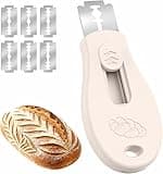 Bread Lame Sourdough Scoring Tool, Extractable & Magnetic Bread Scoring Tool, Scoring Knife for Bread Baking, Bread Razor for Homemade Bread, Sourdough Scorer Tool, Includes 5 Razor Blades-Beige