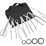 11-Piece Bonsai Tools Set with Storage Bag, 7 Pruning Kit and 4 Wire Rolls | Heavy Duty High Carbon Steel with Concave Cutter, Knob Cutter, Pruning Shear for Bonsai Tree Pruning, Shaping and Care