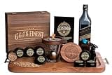Whiskey Smoker Kit with QuadTorch, 6 Wood Chips, & Wood Box for Smoking Drinks| Cocktail Smoker Kit| Bourbon Smoker Kit| Old Fashioned Smoker Kit| Smoked Whisky Gift for Father's Day (No Butane Incl.)
