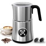 Automatic Electric Milk Frother and Steamer with Hot and Cold Foam | Detachable SUS304 stainless steel jug, dishwasher safe, milk warmer and hot chocolate maker, 500 mL max heating