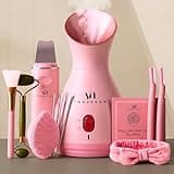 Facial Steamer Spa Kit with 17 Spa Tools for Complete At-Home Facial | Face Steamer for Deep Cleansing | Towel Warmer & Humidifier Mode | Spa like Facial| Self Care Gifts, Birthday Gifts for Women