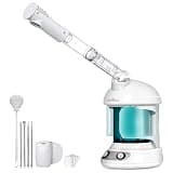 DKURQG Facial Steamer, Nano Ionic Face Steamer for Facial Deep Cleaning Portable Ozone Steamer with Extendable 360° Rotating Arm, Humidifier for Home Salon Spa or Personal Care (Blue)