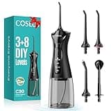 COSLUS C30 Water Dental Flosser, Upgraded DIY Mode, Black, 1Pcs